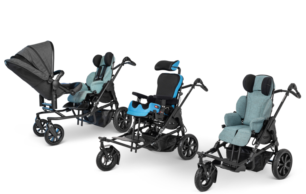 Bingo Evo and Bingo Spex Strollers with SWITCH attachement, next to BINGO sibling seat carrier