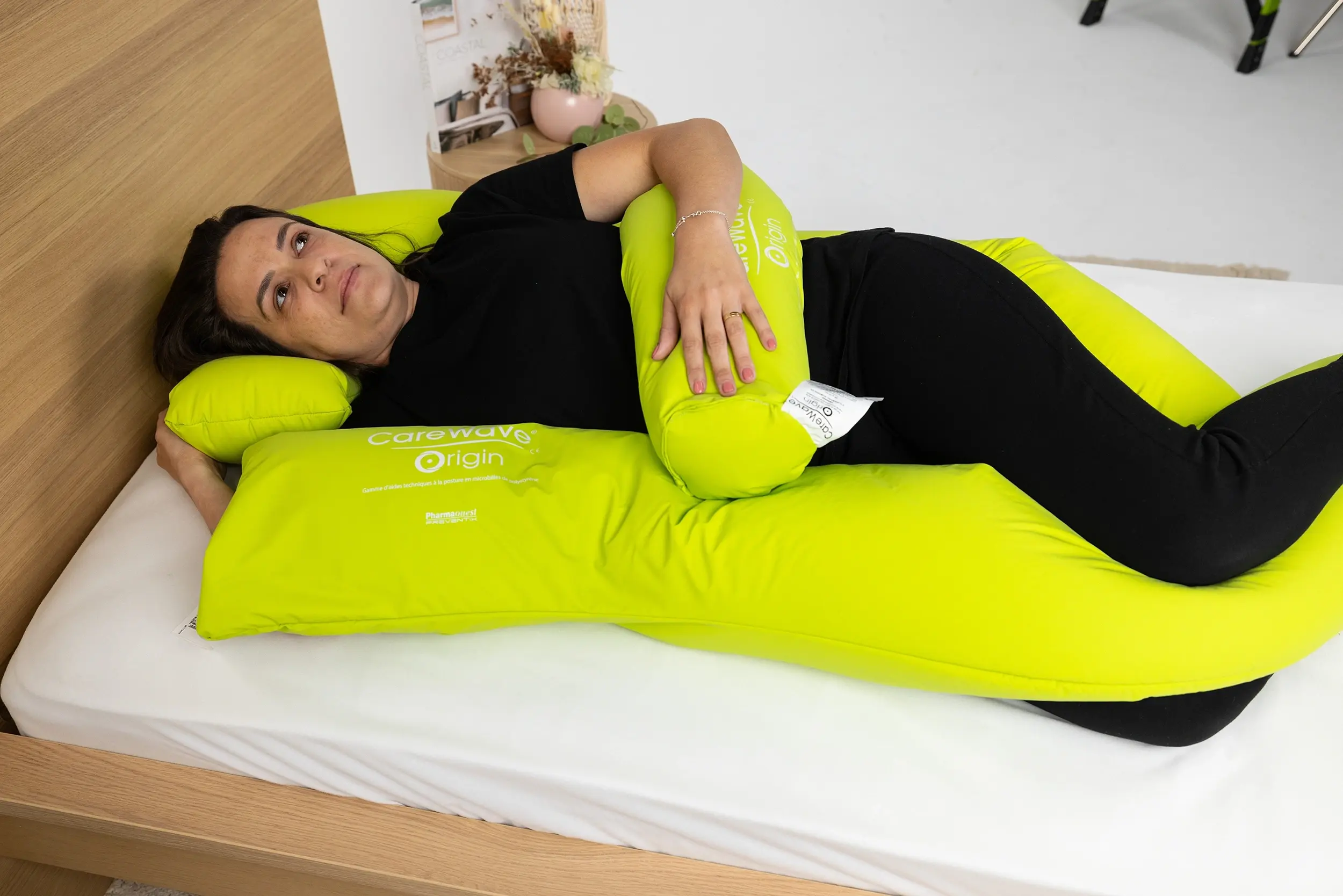 Green-Body-Bolster-Green-Decubitus-Green-Cylindrical-Semi-Side-Lying