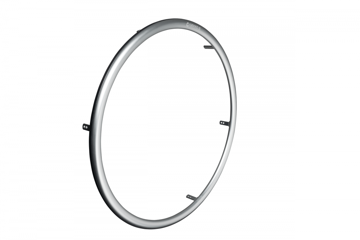 GEKKO Wheelchair Silver rim on the white background.