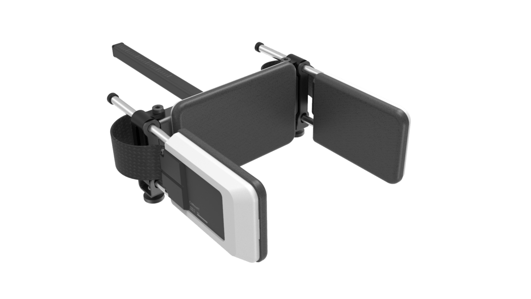 Front view of the CoMoveIT Steering system, featuring the side pads and sensors