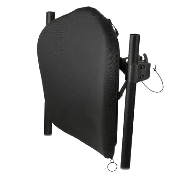 JAY J3 Back support with attached hardware front view.