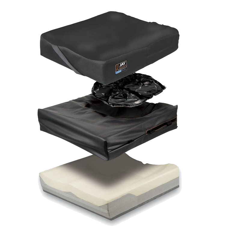 JAY Fusion Cryo Cushion with Cryo Fluid Tripad and foam base for cooling and pressure relief.