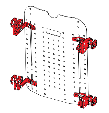 Quad-Mount-Back-Support-Hardware