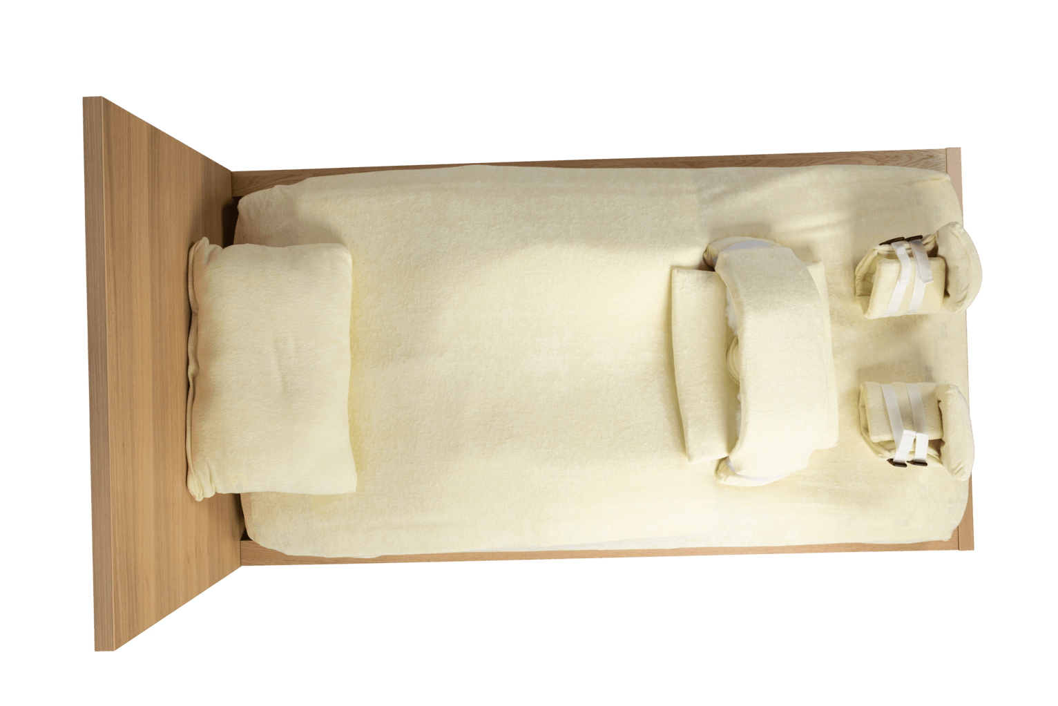 Fitted-Sheet-with-Laterals-and-Terry-Towling-Pillow-and-Simple-Stabiliser-and-Foot-Support-1