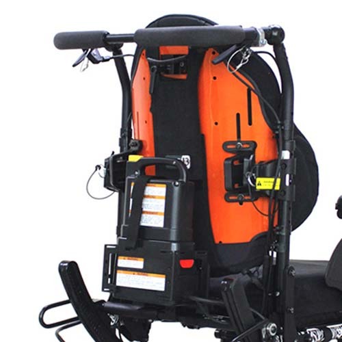 Quickie iXpress wheelchair with power add-on, boosting manual mobility through electric assistance for easier travel.