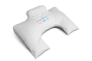 SleepShape Cushion 4.2 (SemiFlower) shown with white comfy cover, facing diagonal right.
