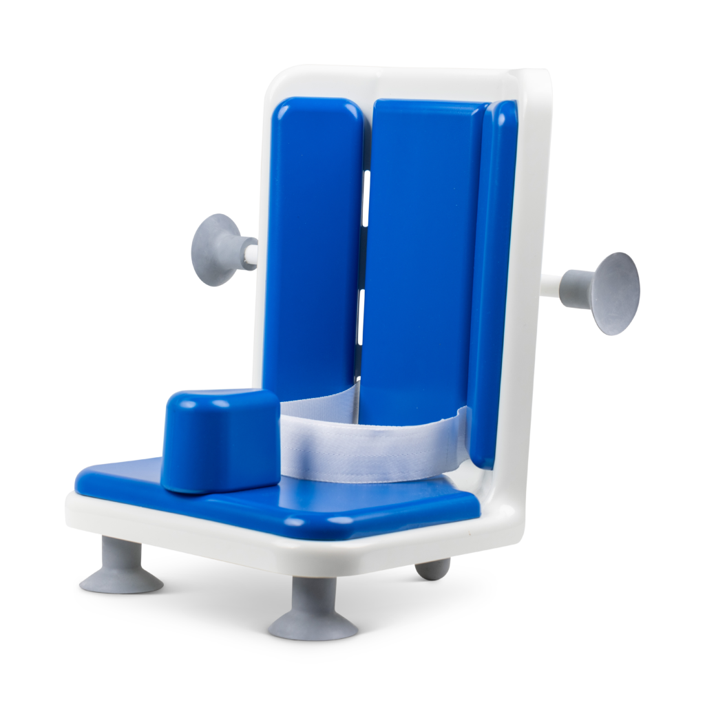 Bath Corner Chair providing stable, supportive seating to assist safe bathing for children with postural needs.