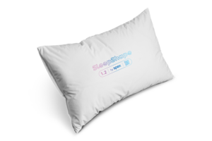 SleepShape Cushion 1.2 (Universal) shown with white comfy cover, facing diagonal right.