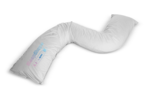 SleepShape Cushion 5.2 (S-Cushion) shown with white comfy cover.